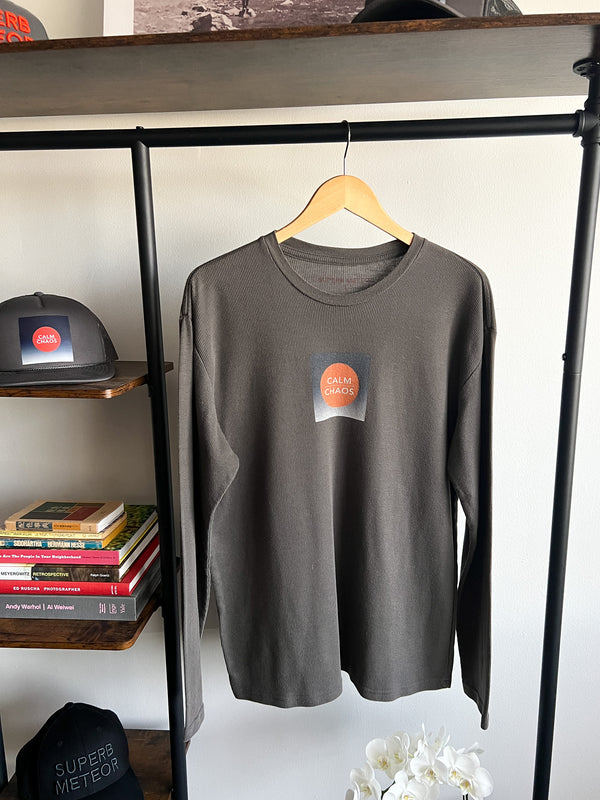 Calm Over Chaos Long-sleeve Thermal in Charcoal