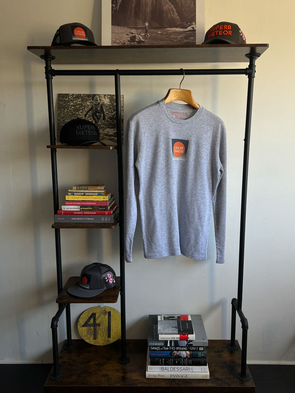 Calm Over Chaos Long-sleeve Thermal in Heather Gray