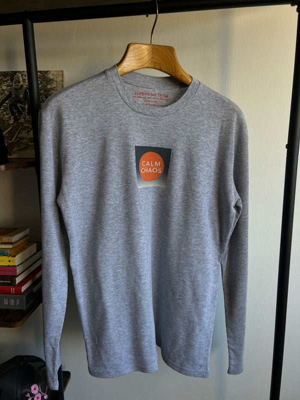 Calm Over Chaos Long-sleeve Thermal in Heather Gray